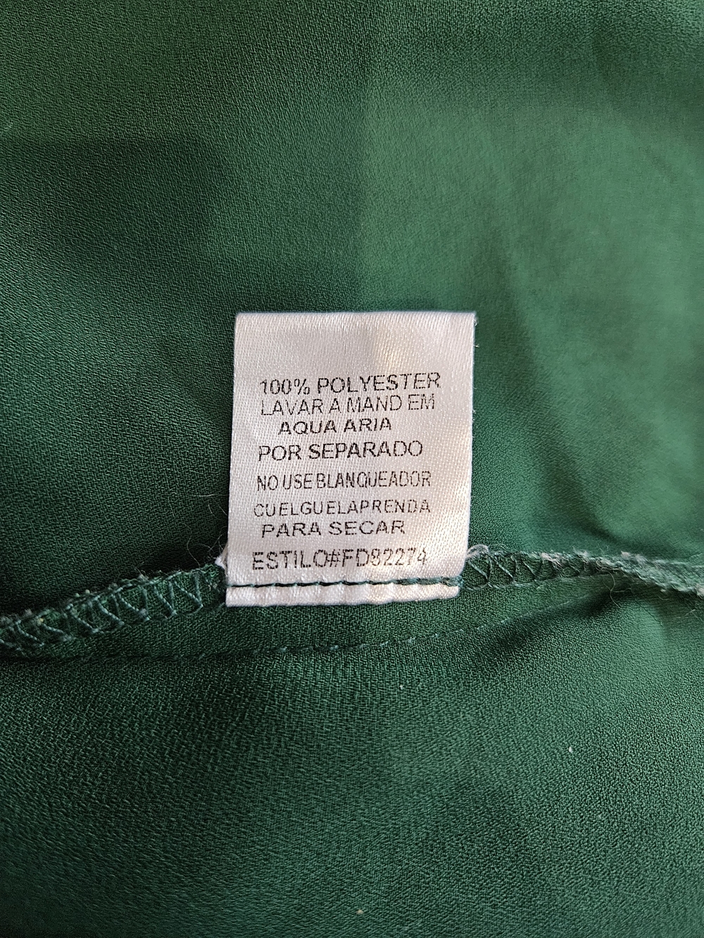 41 Hawthorn Forest Green V-Neck Button Front Blouse - Picture 5 of 5